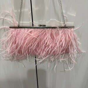 NWOT – BCBG Light Pink Feather Envelope Purse